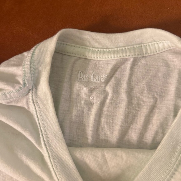 PacCares Pretty High Embroidered T-Shirt in Light Blue size medium - Picture 6 of 7